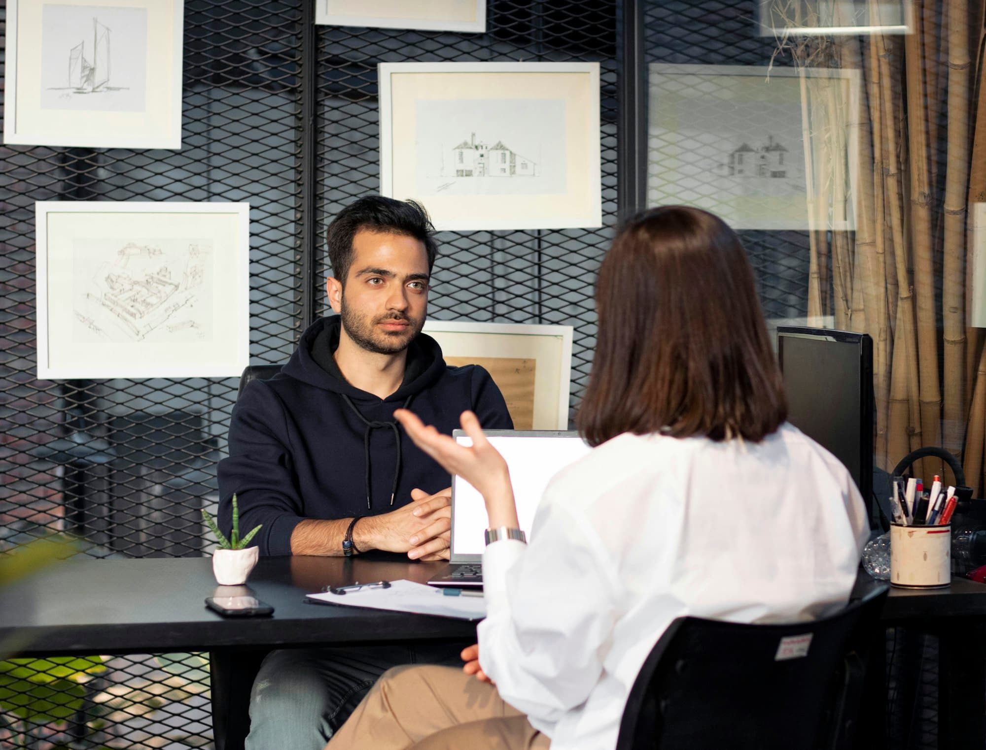 A coach and client in a focused career conversation